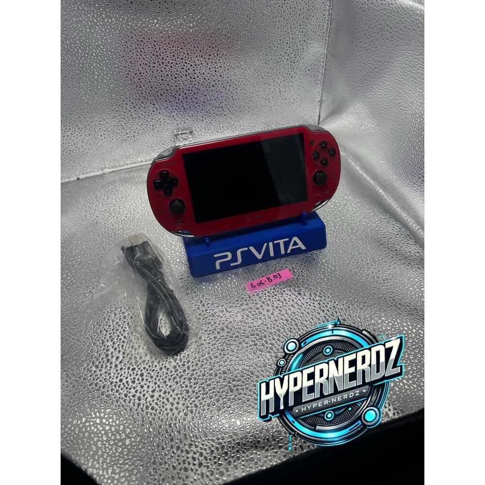 Red OLED ps vita 1000 w/charger